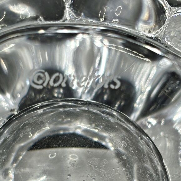 Crystal Orrefors Bubble Votive Holder Sweden Raspberry Signed Crystal Tea Light - Picture 3 of 6